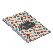 Carnet Macarons colorés mignons Motif avec Pois (Côté Droit)