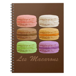 Carnet Macarons français, Pastels multicolores