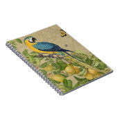 Carnet Macaw Blue Jaune Tropical Jungle Antique (Côté Droit)