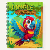 Carnet Macaw Parrot Tropical Bird Cartoon Character 🐦 (Devant)