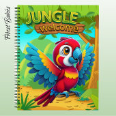 Carnet Macaw Parrot Tropical Bird Cartoon Character 🐦
