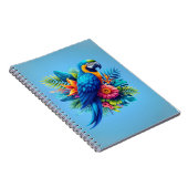 Carnet Macaw tropicale bleue et colorée (Côté Droit)