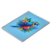 Carnet Macaw tropicale bleue et colorée (Côté gauche)