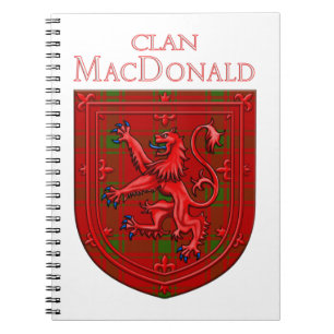 Carnet MacDonald de Sleat Tartan Scottish Plaid Lion Ramp