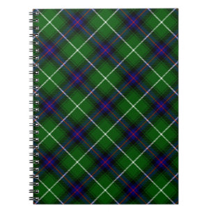 Carnet MacDonald tartan bleu vert plaid