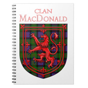Carnet MacDonald Tartan Scottish Plaid Lion Rampant