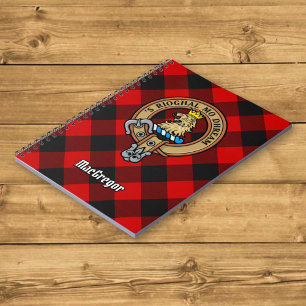Carnet MacGregor Crest sur Rob Roy Tartan
