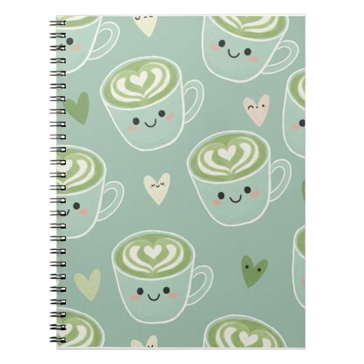 Carnet Macha Latte Art Spiral Notebook (Devant)