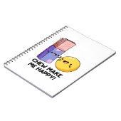 Carnet Mâcher me rend heureux Bonbon drôle de jeu de mots (Côté gauche)