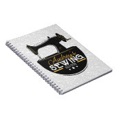 Carnet Machine à coudre antique AJOUTER LE NOM Seamstress (Côté Droit)