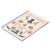 Carnet Machine à coudre vintage sur mesure Seamstress (Côté gauche)