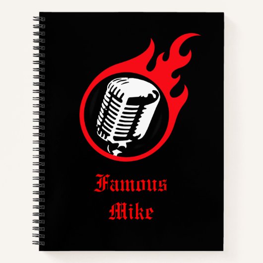 Carnet Machine à flammes personnalisée (Devant)