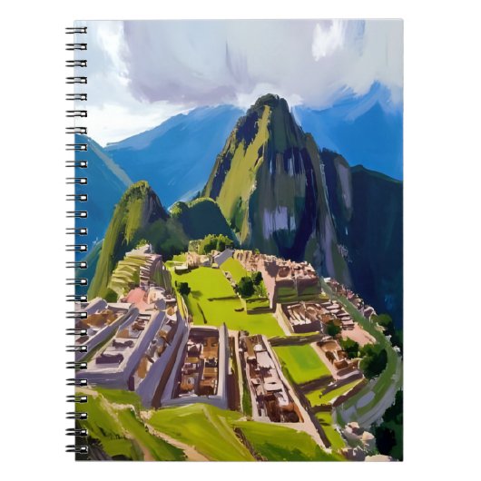 Carnet Machu Picchu Peru Painting Travel Art (Devant)