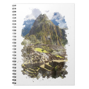 Carnet Machu Picchu Peru Watercolor Art  