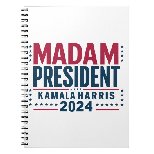 Carnet Madame la Présidente Kamala Harris 2024 Vote Democ (Devant)