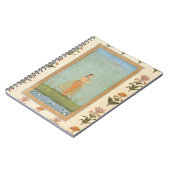 Carnet Madame tenant une fleur, se tenant prêt un étang (Côté gauche)