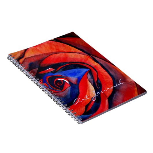 Carnet Magazine d'art abstrait Macro-rouge (Côté Droit)