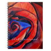 Carnet Magazine d'art abstrait Macro-rouge (Devant)