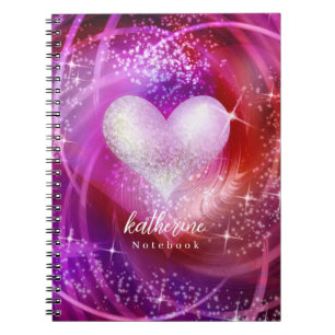 Carnet Magenta du coeur rayonnant