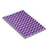 Carnet Magenta Foil et Turquoise ZigZag Motif (Côté Droit)