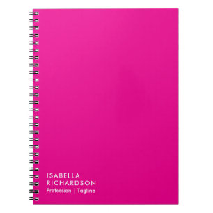 Carnet Magenta minimaliste personnalisé