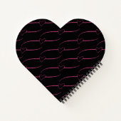 Carnet Magenta Noir Monogramme Coeur mignon (Dos)