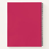 Carnet Magenta Peony Floral (Dos)