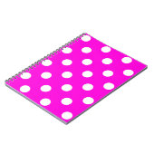 Carnet Magenta pois #FF00DC (Côté gauche)