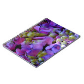 Carnet Magenta Purple bleu jaune Hydrangeas fleurs (Côté gauche)