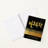 Carnet *~* MAGIC Gold & Black Girly Magic Good Vibes (Intérieur)