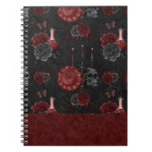 Carnet Magic Henna | Red Gothic Skull Roses Potion (Devant)