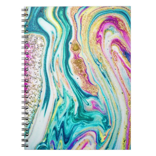 Carnet Magic Marbling : Metallic Paint Design. (Devant)