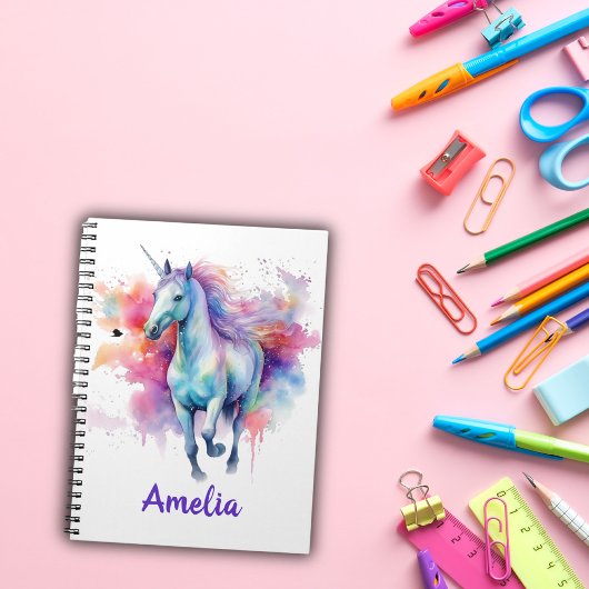 Carnet Magic Unicorn Personnalisé Kid Sketchbook School