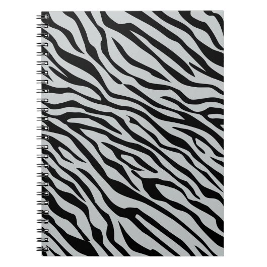 Carnet Magic Zebra Stripes Click to Customize Grey Color (Devant)