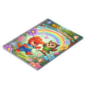 Carnet Magical adventure whimsical rainbow kids spiral (Côté gauche)