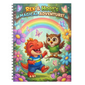 Carnet Magical adventure whimsical rainbow kids spiral (Devant)