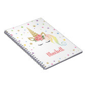 Carnet Magical Girly Unicorn & Stars Personnalisé (Côté Droit)