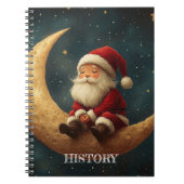 Carnet Magical Night with Crescent Moon and Santa Claus (Devant)