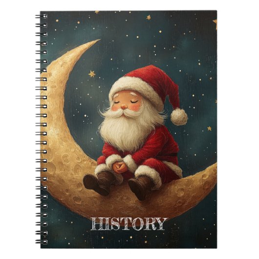 Carnet Magical Night with Crescent Moon and Santa Claus (Devant)