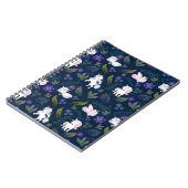 Carnet Magical Unicorn Night Forest Seamless Pattern (Côté gauche)