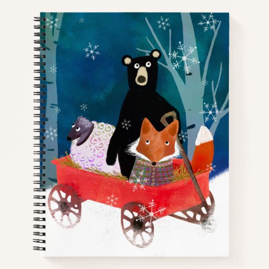 Carnet Magical Winter Animal Friends Sketch Notebook (Devant)