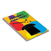 Carnet Magician wand and hat magic show personalized (Côté Droit)