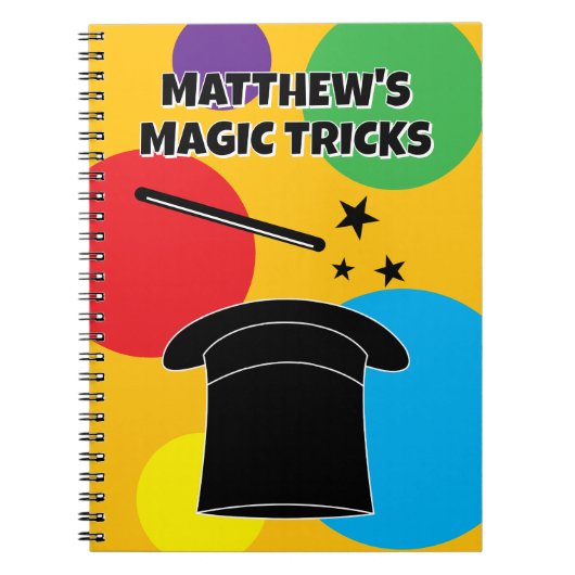 Carnet Magician wand and hat magic show personalized (Devant)