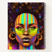 Carnet Magie de fille noire, femme melaneuse, pastel rain (Dos)