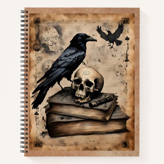 Carnet Magie du corbeau et du crâne (Devant)