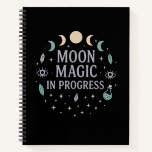 Carnet Magie Lunaire En Cours Sorcière Étoiles Cristaux