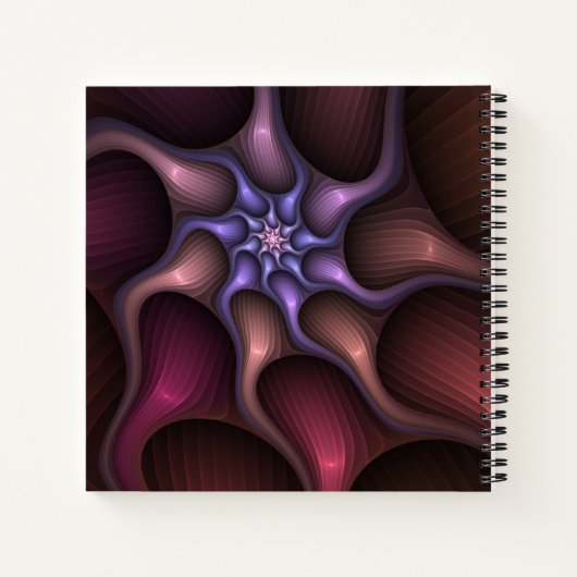 Carnet Magique brillant Abstrait rayé coloré Fractal (Dos)