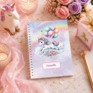 Carnet Magique Licorne Pastel Fille Anniversaire Personna