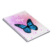 Carnet Magique papillon bleu volant démarrage arrière - p (Côté Droit)