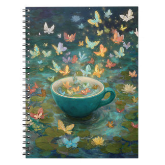 Carnet Magique Teacup floraison avec papillons Art